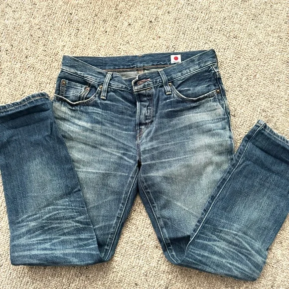 [LEVI’S] 501 White Cone Selvedge Blue Straight Jeans with Vintage Wash - Picture 2 of 11